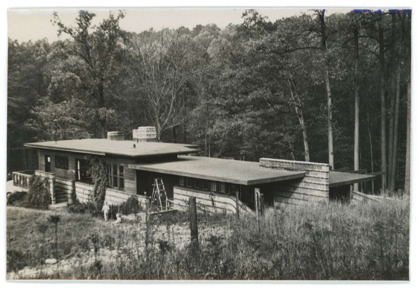 Exterior view, under construction, before 1947