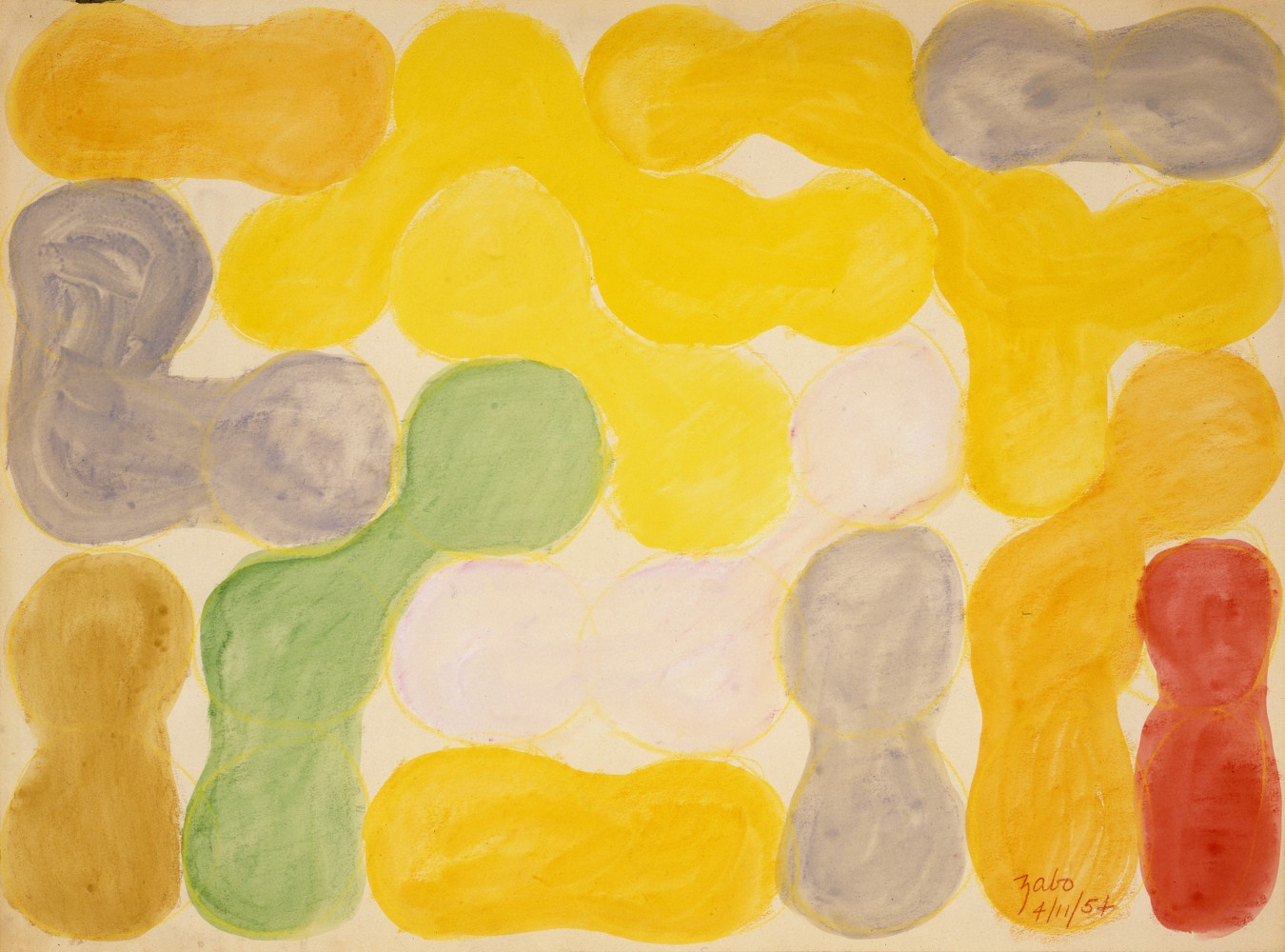 Untitled, 1954
Watercolor on paper
14 &amp;times; 18 7/8 in. (35.6 &amp;times; 47.9 cm)