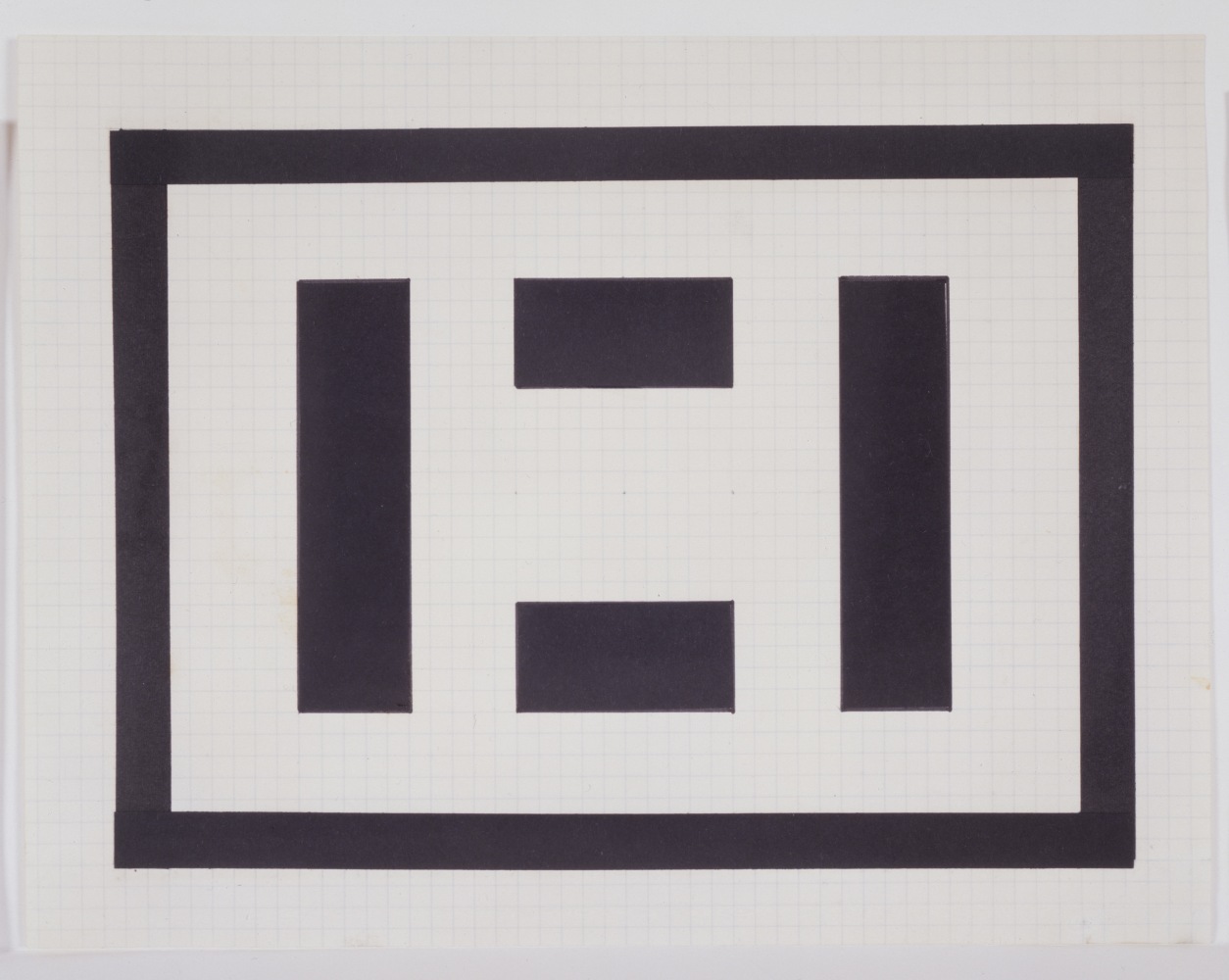 Collage on gridded paper
81&amp;frasl;2&amp;nbsp;x 11 in. (21.6 x 27.9 cm)