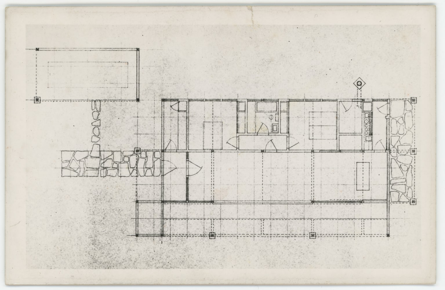 Plan, postcard made from photograph of original drawing
3 1/2&amp;nbsp;&amp;times; 5 1/2 in. (8.9 &amp;times; 14 cm)