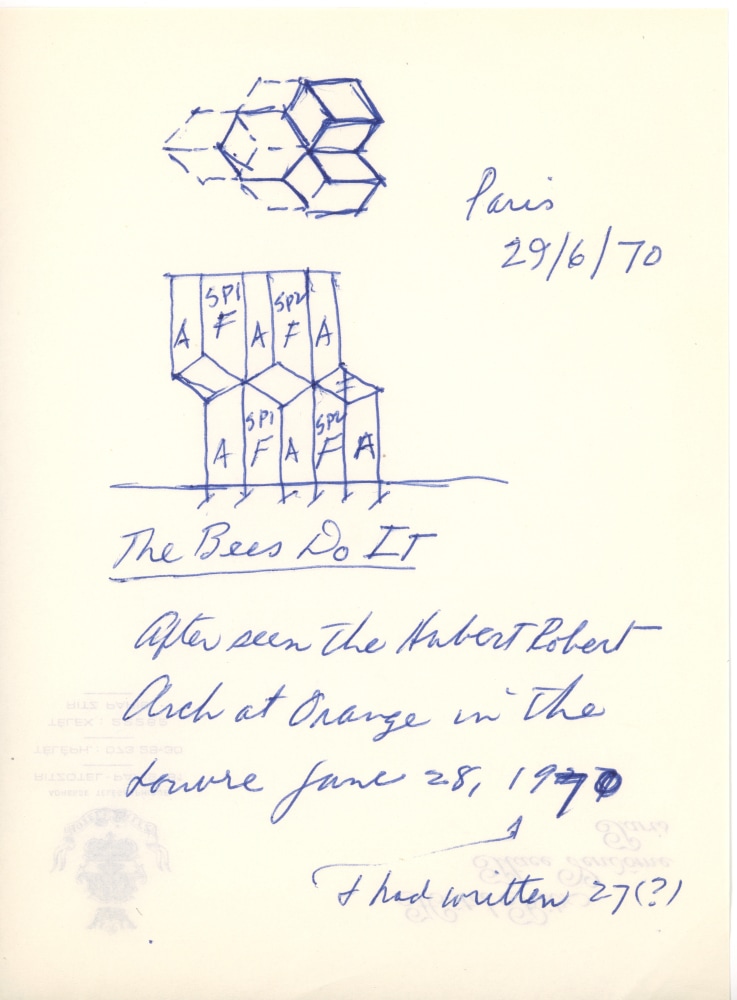 The Bees Do It, 1970, ink on paper
7 1/16 &amp;times; 5 3/16 in. (17.9 &amp;times; 13.2 cm)