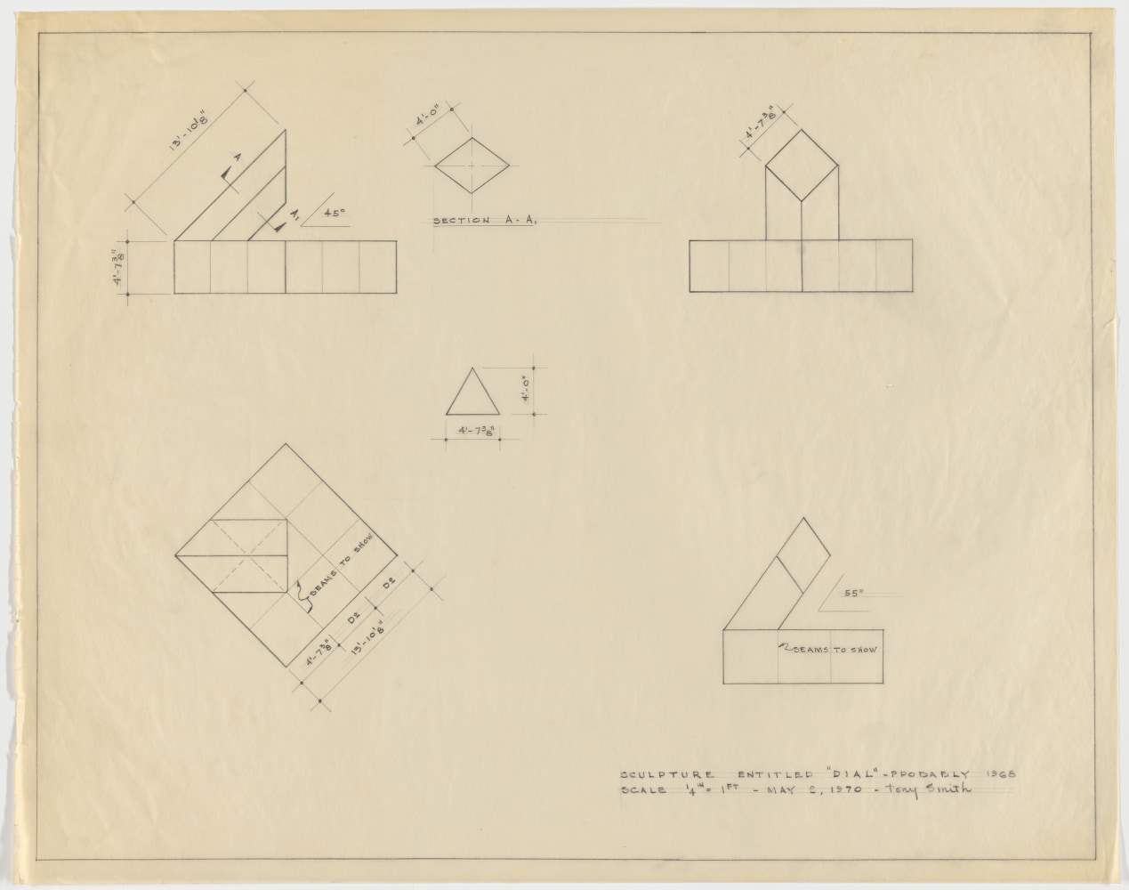 Graphite on paper
19 x 233&amp;frasl;4&amp;nbsp;in. (48.3 x 60.3 cm)