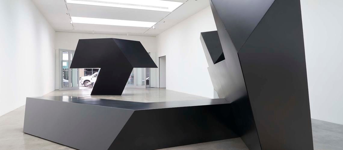 Installation view, Tony Smith: Source, Tau, Throwback, Pace Gallery, New York &amp;copy; 2019 Tony Smith Estate / Artists Rights Society (ARS), New York