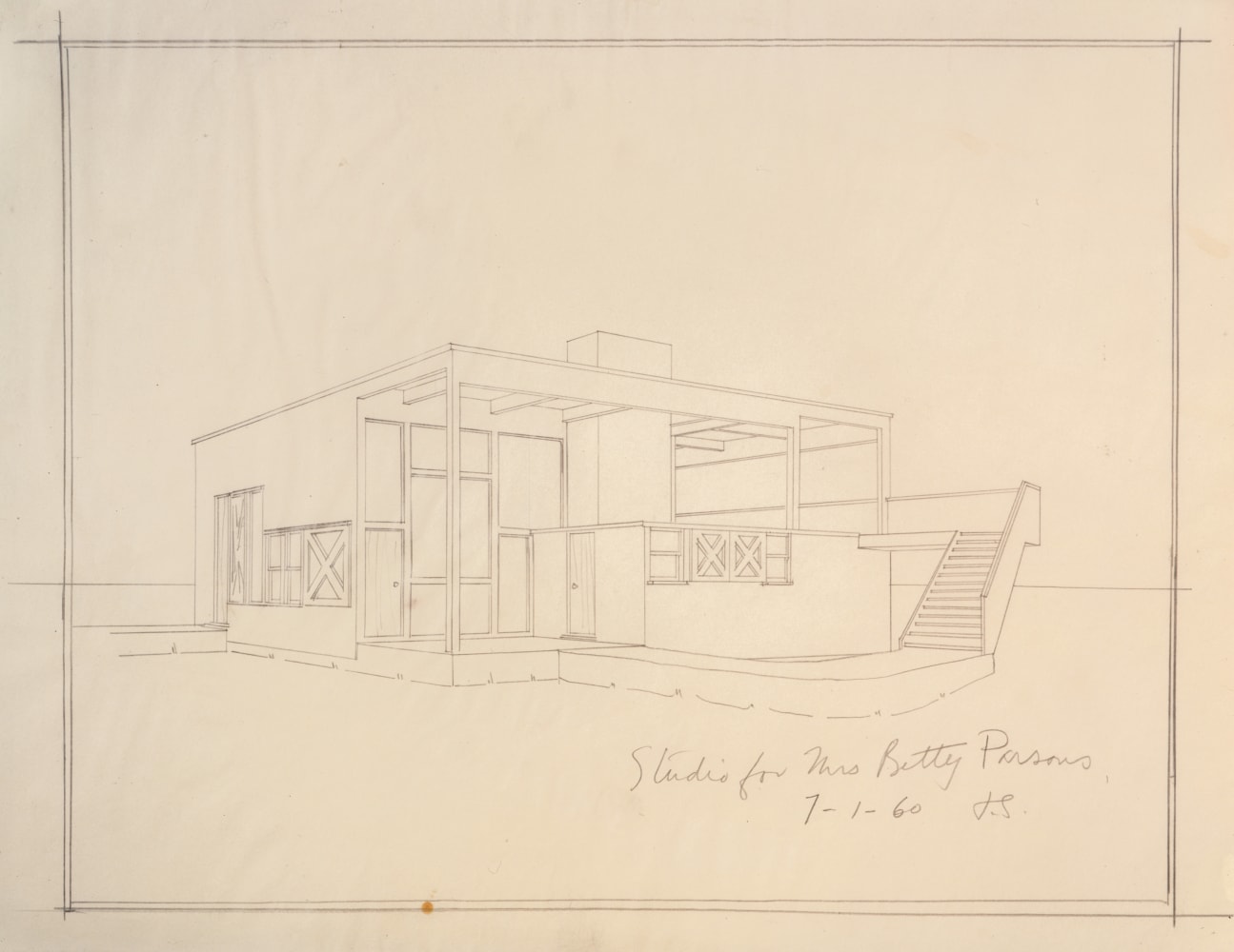 Perspective
Graphite on paper
13 3/8 &amp;times; 24 in. (34 &amp;times; 61 cm)