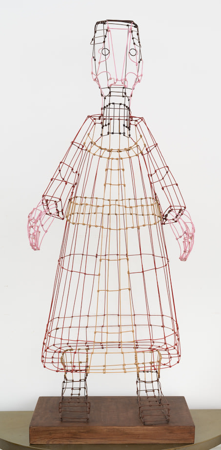 wire sculpture of a figure that looks like a prophet