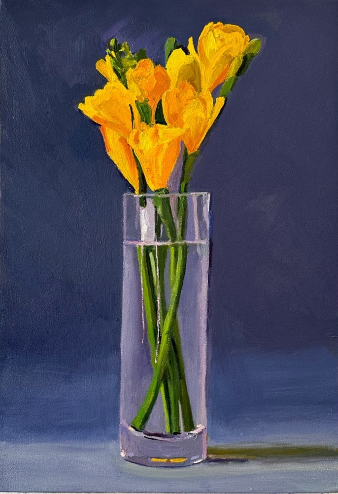 bouquet with yellow freesias