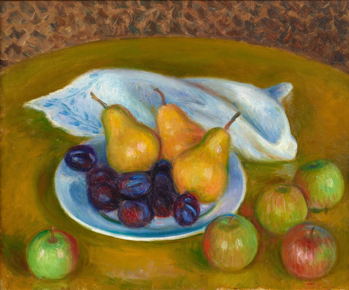 table top still life with fruit