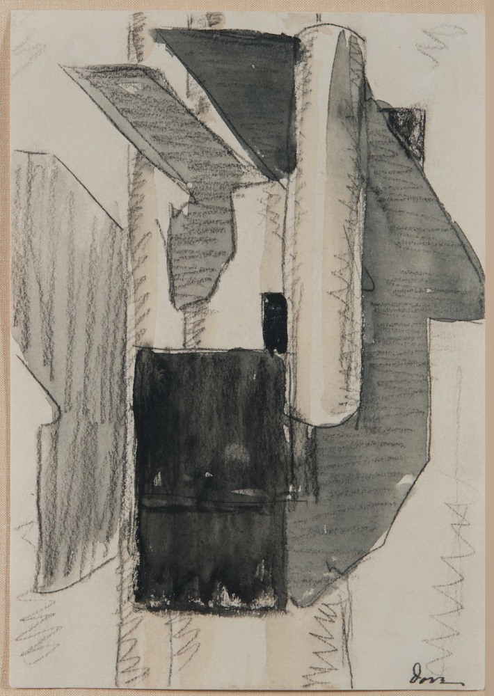 abstract forms in black and white