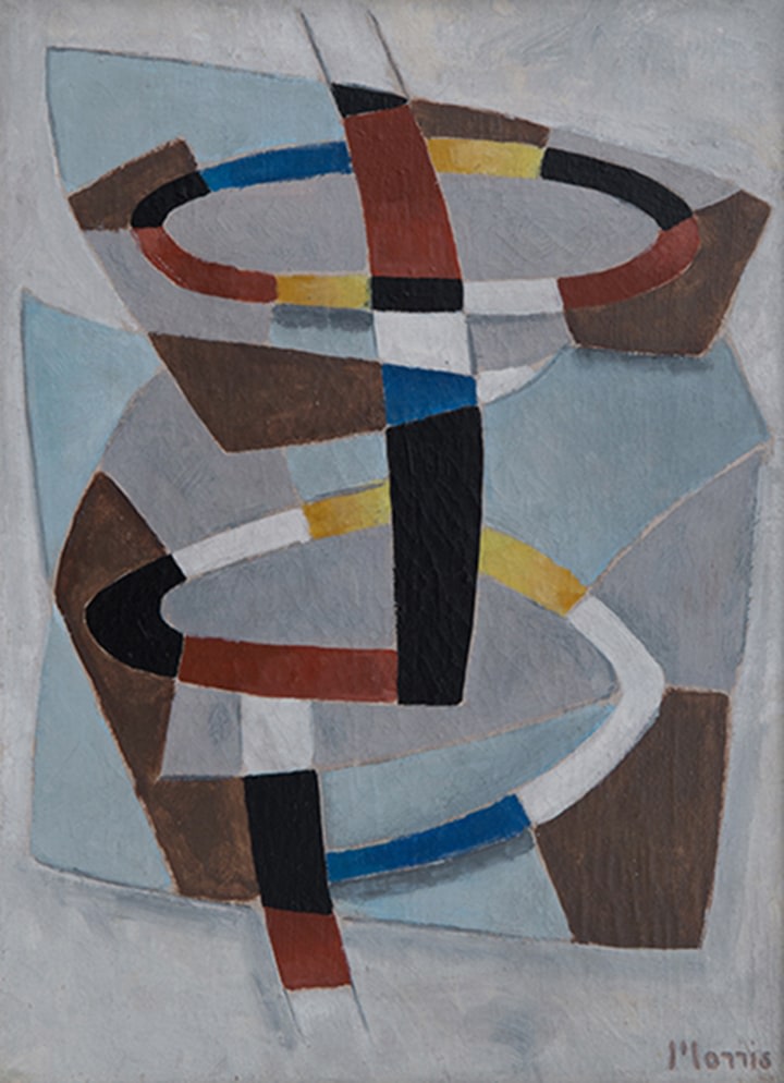 abstract rings in browns and blues