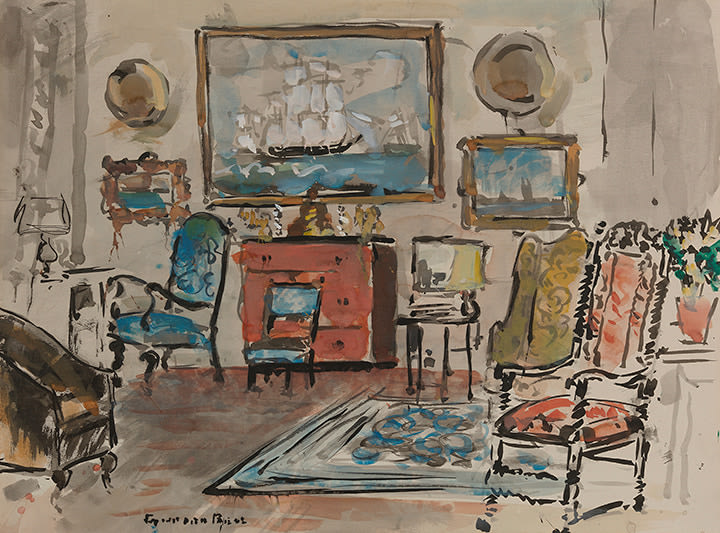 Gifford Beal (1879&amp;ndash;1956)

Harrison Cady&amp;#39;s Studio

Watercolor on paper

14.5 x 19.5 inches (36.8 x 49.5 cm)