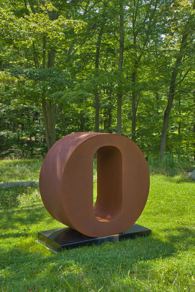 ZERO, from ONE Through ZERO (The Ten Numbers), 1980&amp;ndash;2003, at the Glass House, 2017. Photo: Tom Powel Imaging; Artwork: &amp;copy; The Robert Indiana Legacy Initiative/Artists Rights Society (ARS), NY
