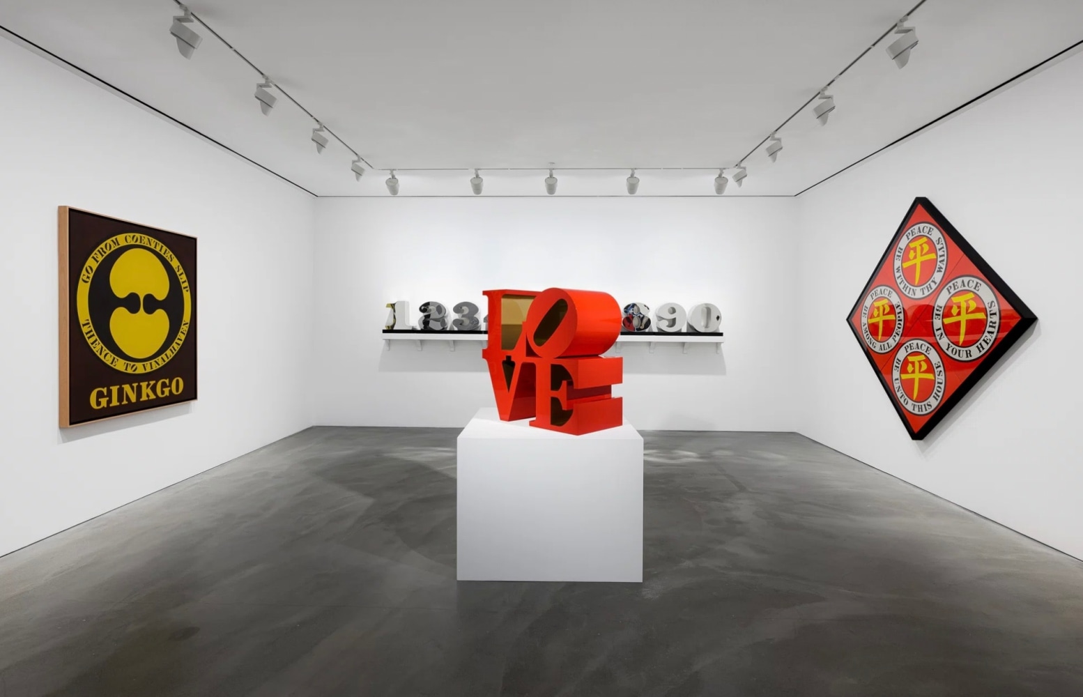 Installation view of Robert Indiana: The Shape of the World, March 25&amp;ndash;May 9, 2025, Pace Gallery, Hong Kong. Photo: &amp;copy; The Robert Indiana Legacy Initiative