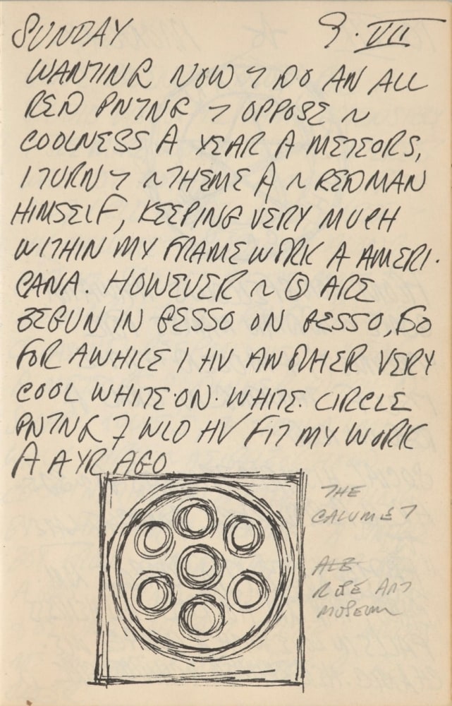 Journal page for July 9, 1961 with a black and white sketch of The Calumet
