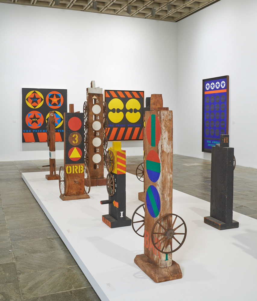 Installation view of&amp;nbsp;Robert Indiana: Beyond LOVE, Whitney Museum of American Art, New York, September 26, 2013&amp;ndash;January 5, 2014. Photo: Tom Powel Imaging