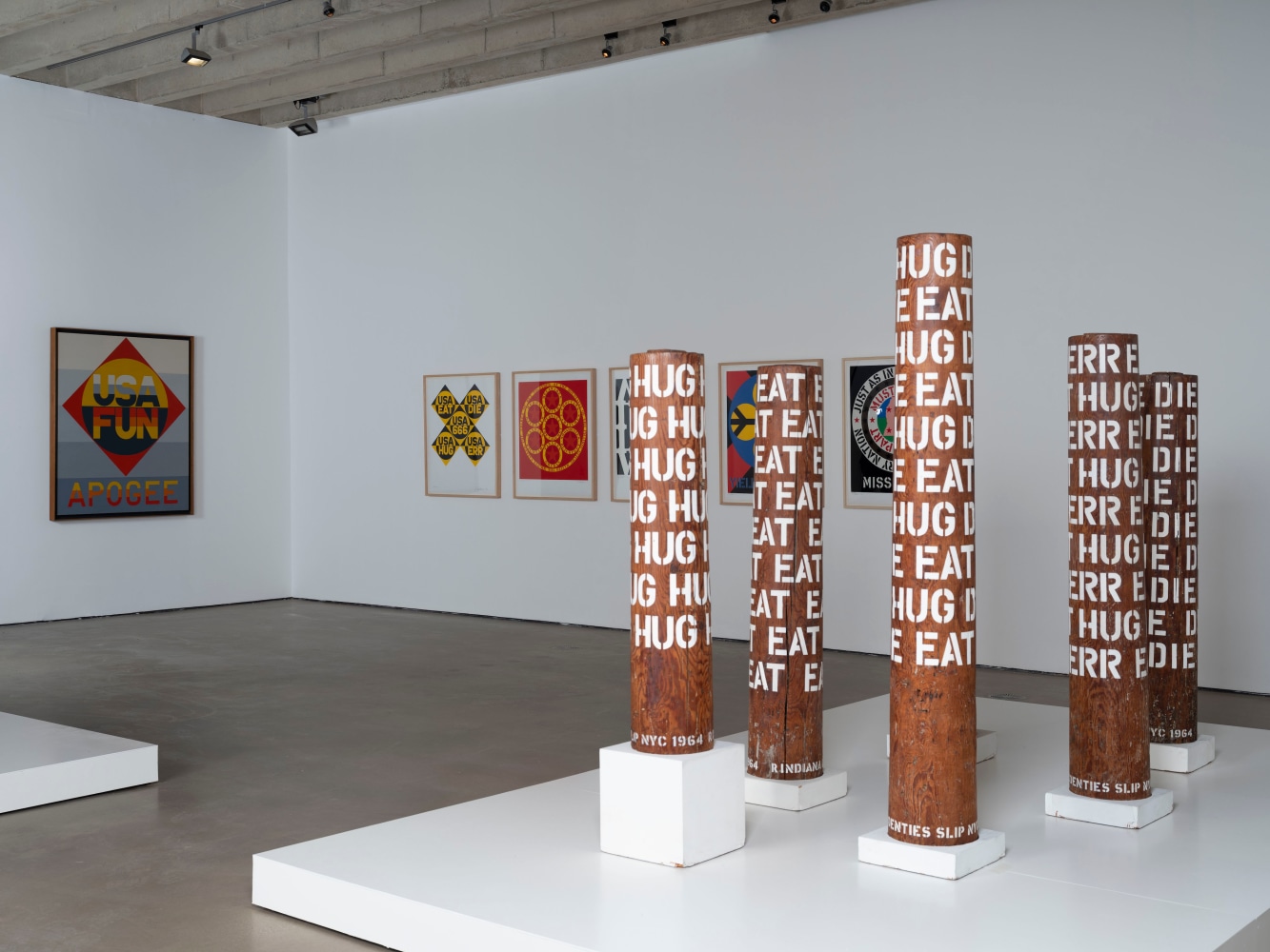 Robert Indiana: Sculpture 1958-2018&amp;nbsp;installation view at Yorkshire Sculpture Park, 2022. Photo: &amp;copy; Jonty Wilde, courtesy of Yorkshire Sculpture Park. Artwork: &amp;copy; The Robert Indiana Legacy Initiative/Artists Rights Society (ARS), NY