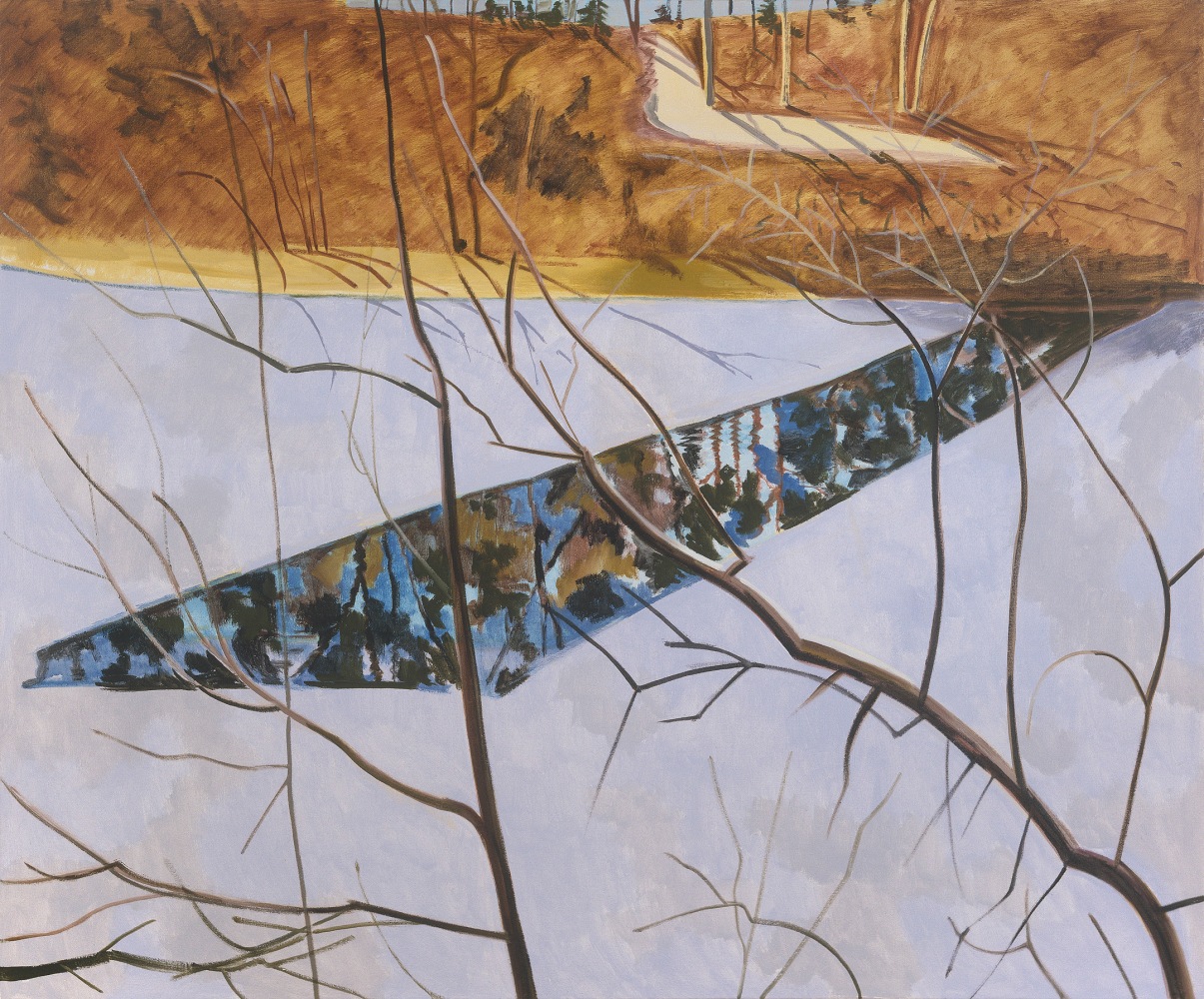 Opening in Ice and Light on Path, 2002, oil on linen, 40 x 48 inches