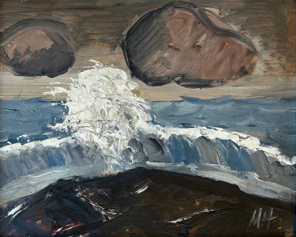 Marsden Hartley, Sketch for Evening Storm, Schoodic, Maine, 1942, oil on board, 8 x 10 inches