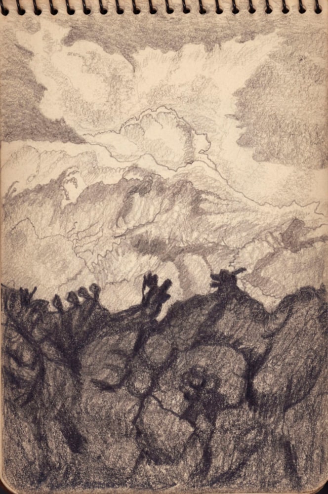 Helen Torr,&amp;nbsp;Untitled (Cloud Study #2),&amp;nbsp;c. 1930-1932, graphite on paper, 4 x 5 3/4 inches