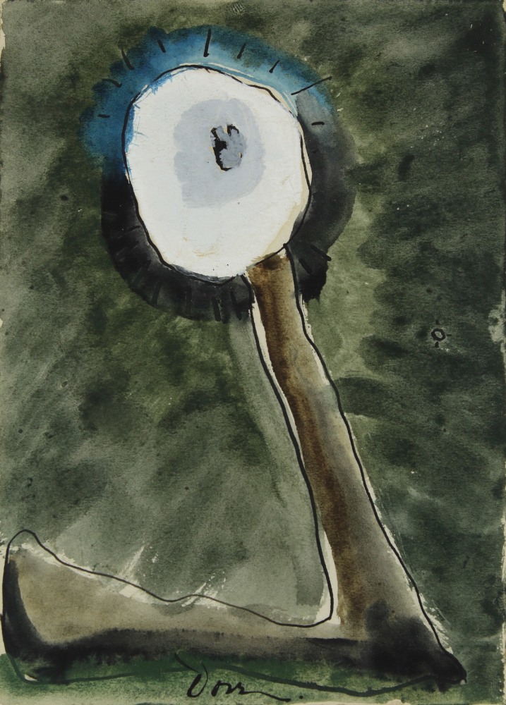 Moon, 1935, watercolor on paper, 7 x 5 inches. Private Collection.