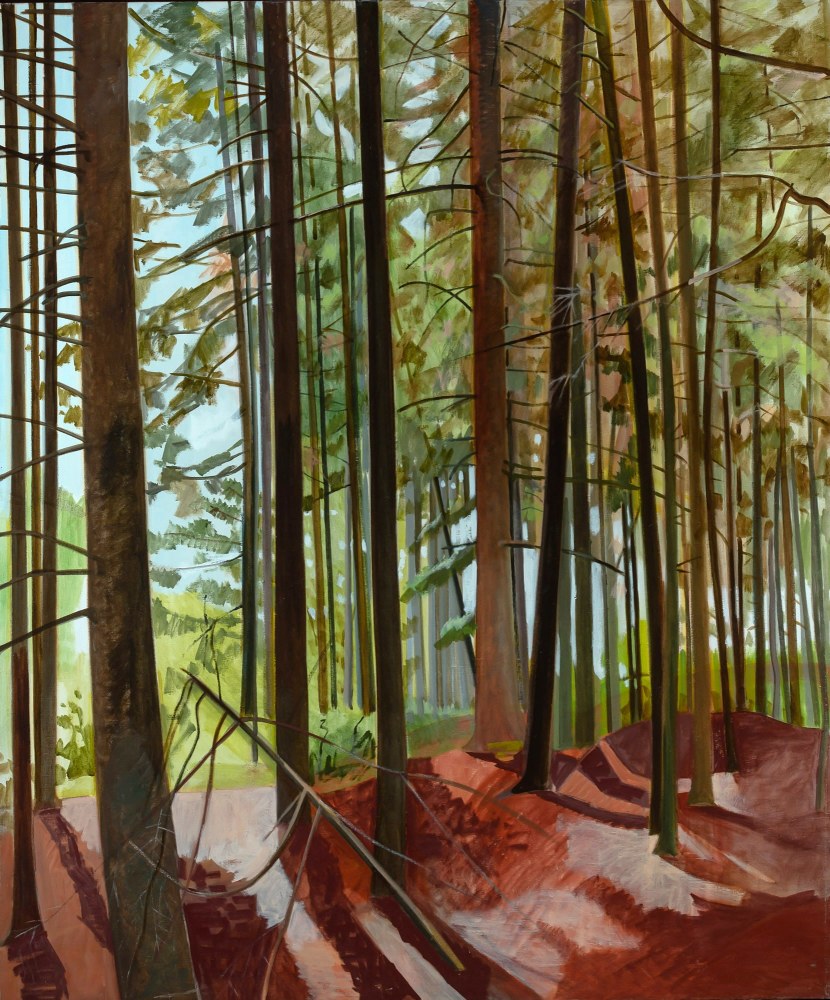 Large Morning Woods, 1978, oil on linen, 60 x 50 inches