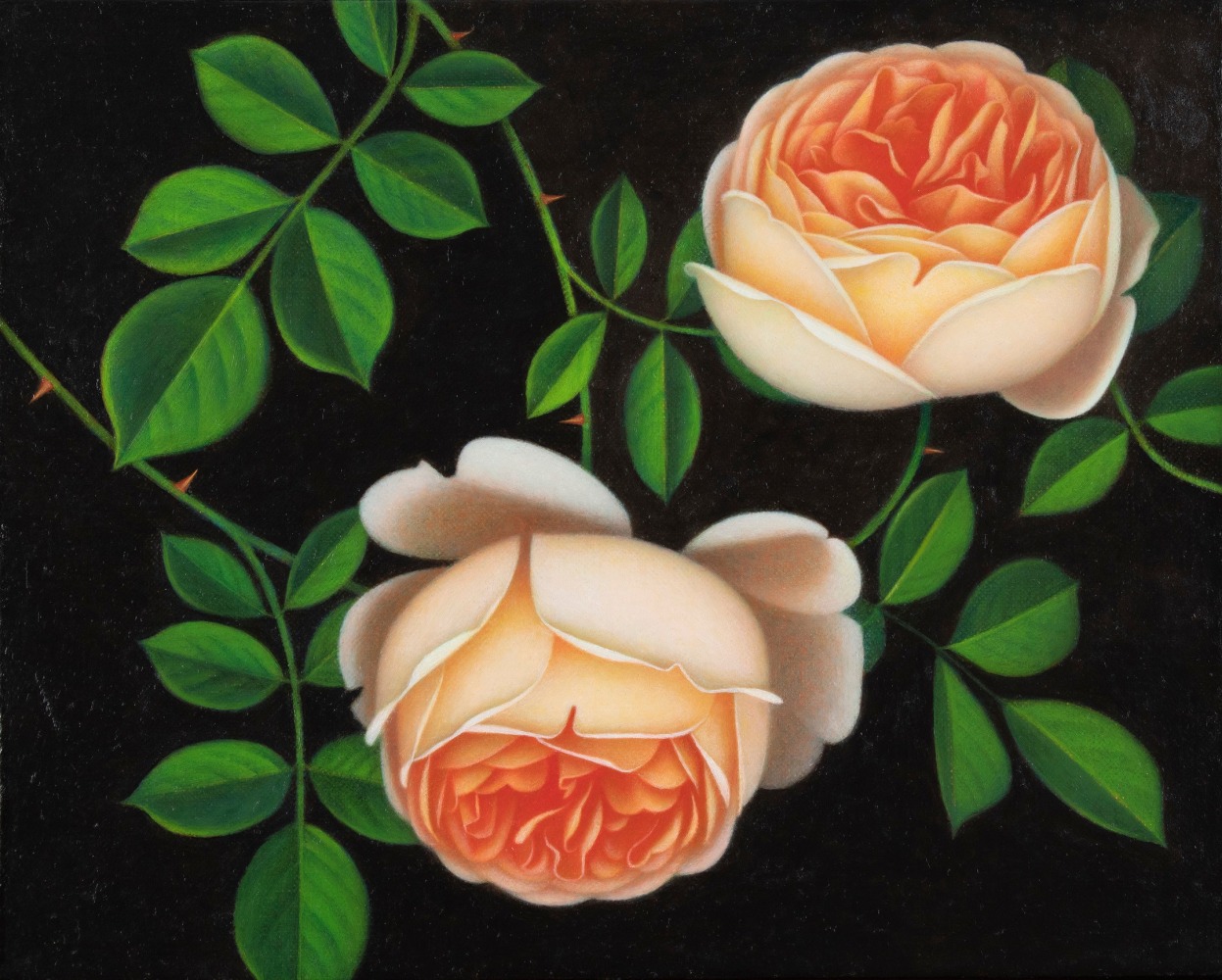 Orbit of Intimacy, 2021, oil on linen stretched over wood panel, 8 x 11 inches