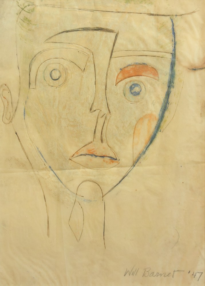 Drawing of a geometrically abstracted face