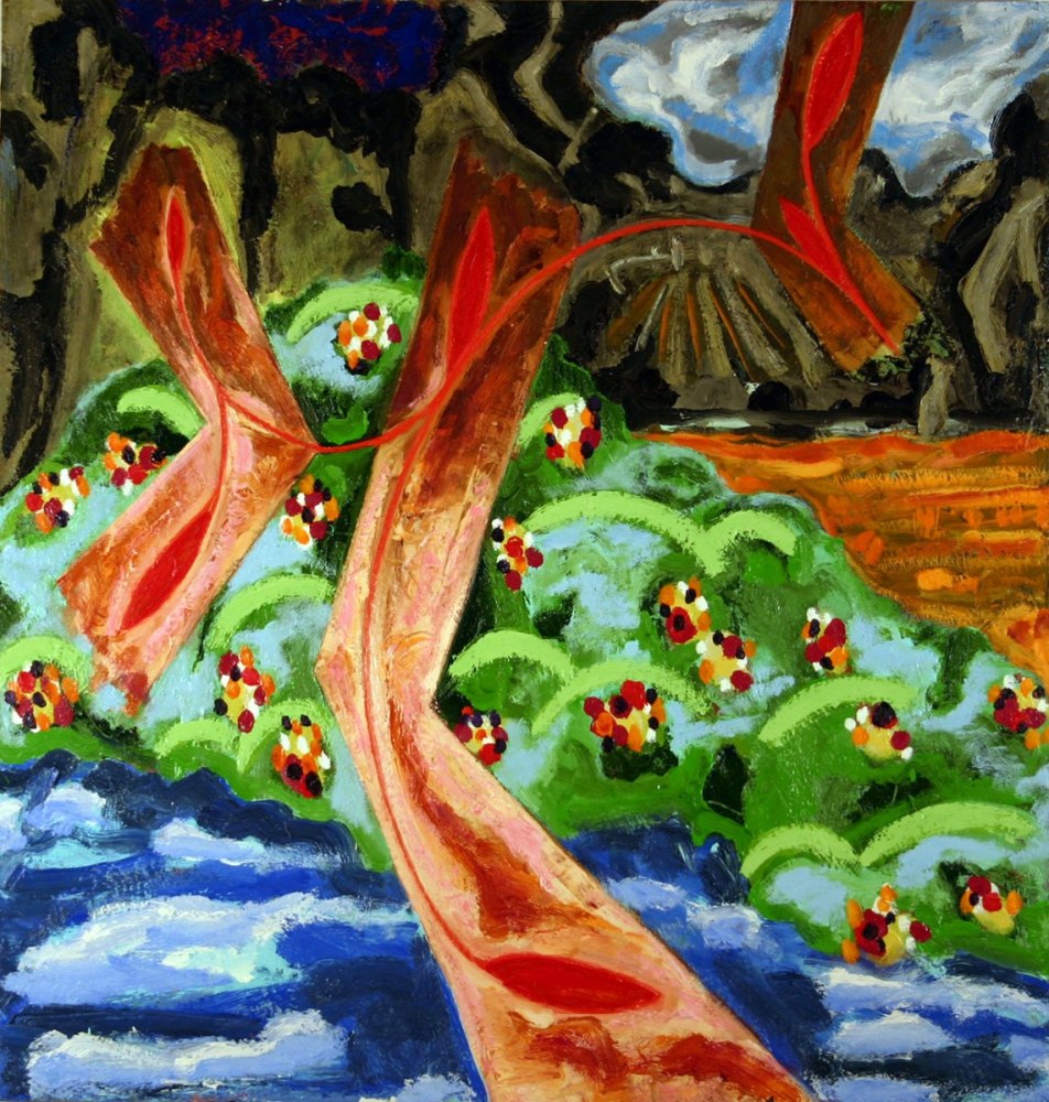 Woodbine #7 (Full View), 2008, oil on panel, 44 x 42 inches