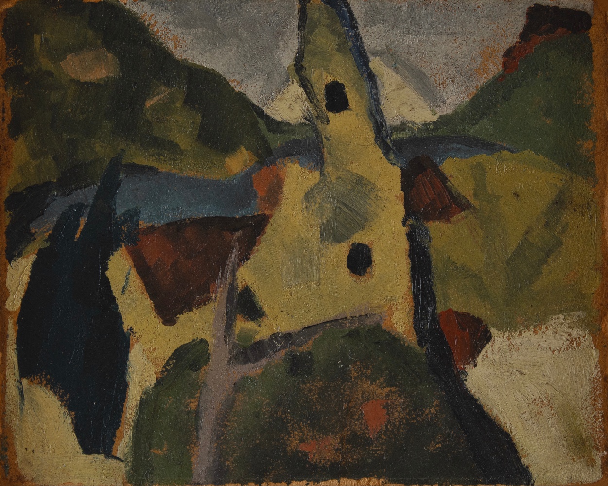 Abstraction No. 1, 1910-11, oil on panel, 8 3/4 x 10 1/2 inches.&amp;nbsp;Private Collection.