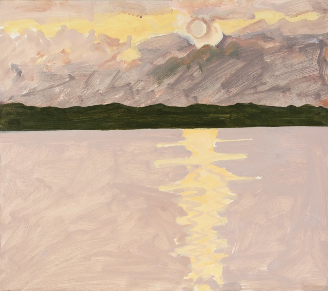 Yellow Sunstrip, Skowhegan, 1979, oil on Masonite, 15 x 17 inches