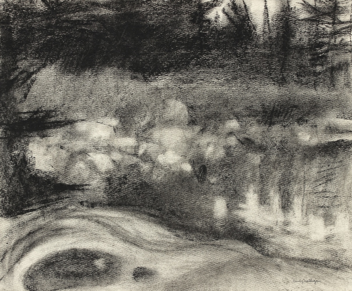 Untitled, charcoal on paper, 10 x 12 inches