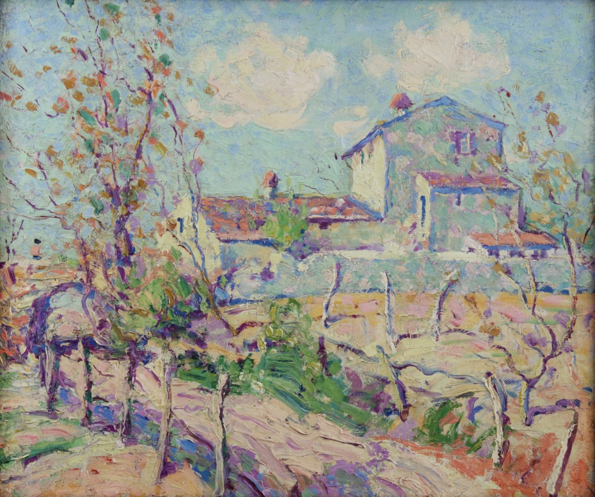 Landscape (Cagnes-sur-Mer), 1908-09, oil on canvas, 18 1/4 x 22 1/2 inches
