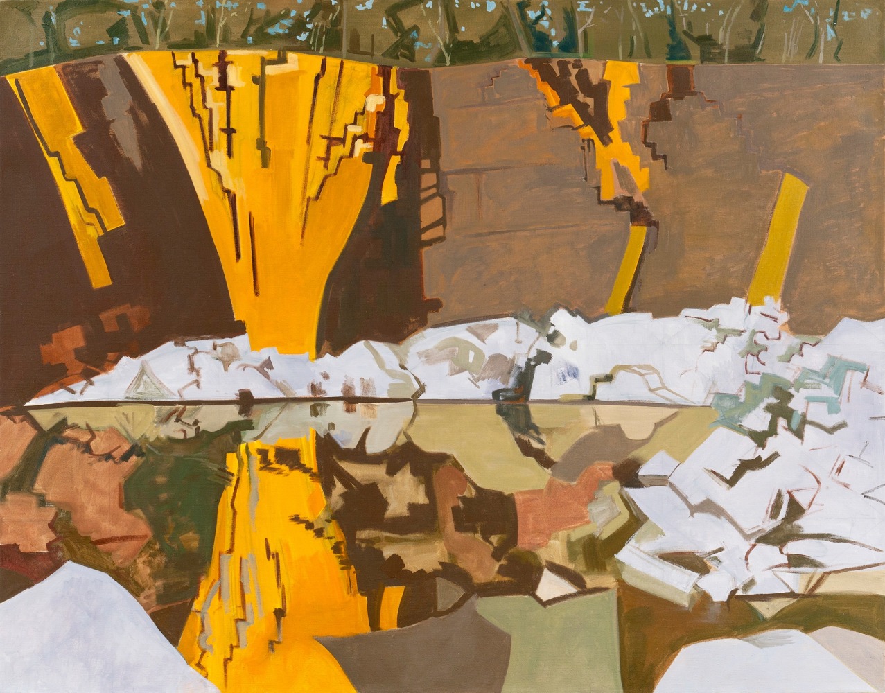 Quarry at Sunset, 1995, oil on linen, 50 x 64 inches