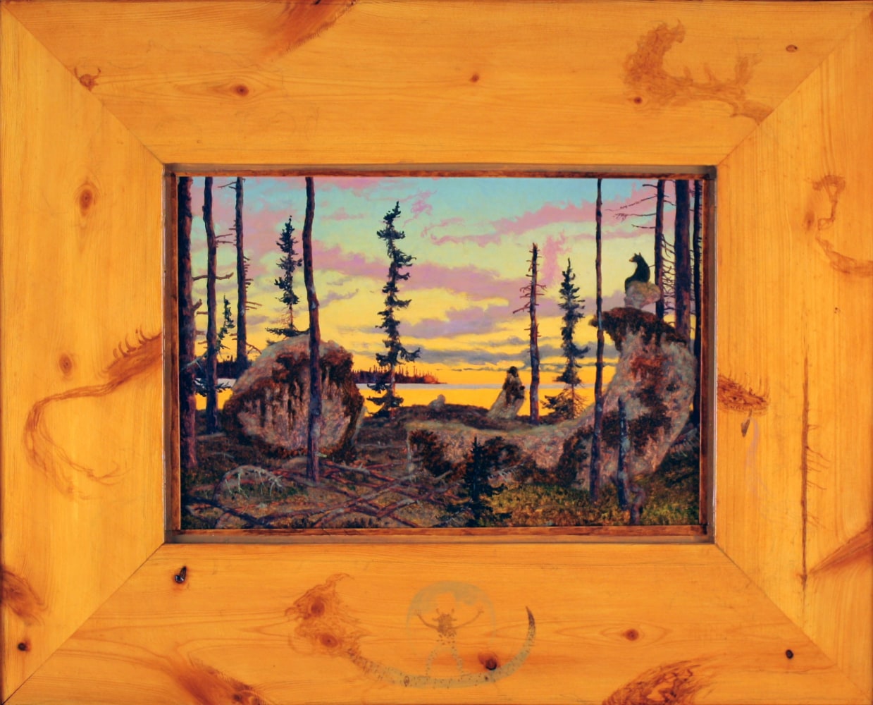 Nin Madadis, 2009, oil on board, 15 5/8 x 19 3/8 inches,&amp;nbsp;including artist&amp;#39;s hand painted frame