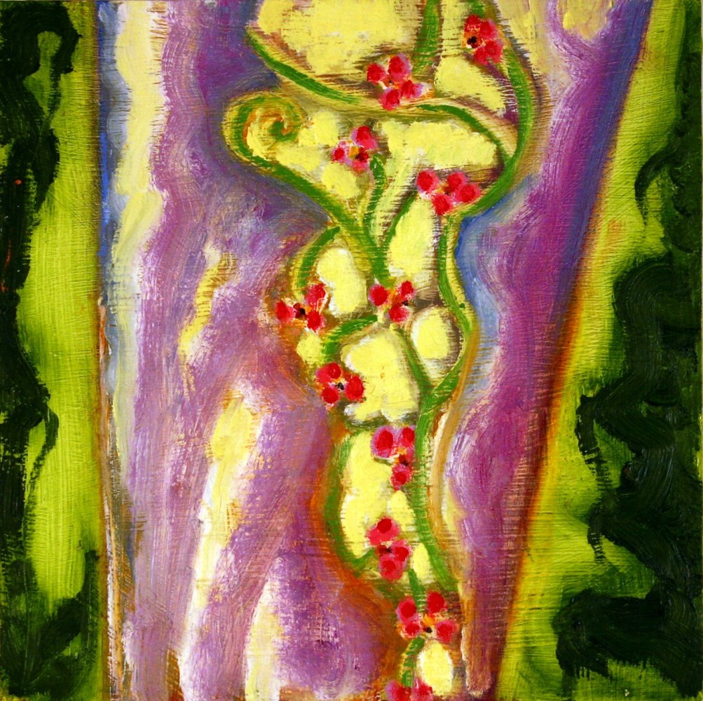 Summer Flower #3,&amp;nbsp;2008, oil on panel, 9 3/4 x 9 3/4 inches
