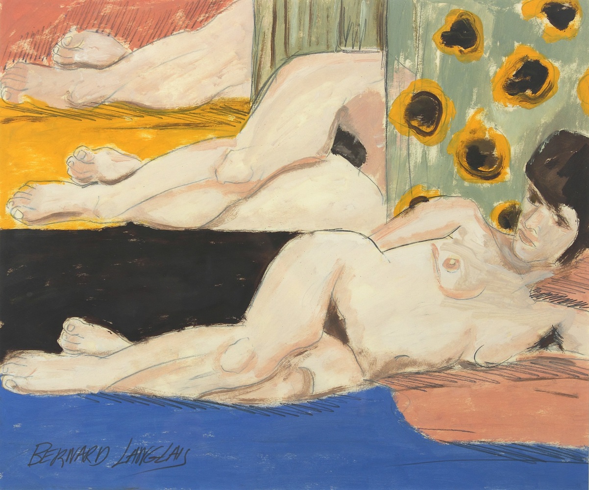 Nude (Progression),&amp;nbsp;ca. 1970, oil and pencil on paper, 14 x 16 3/4 inches