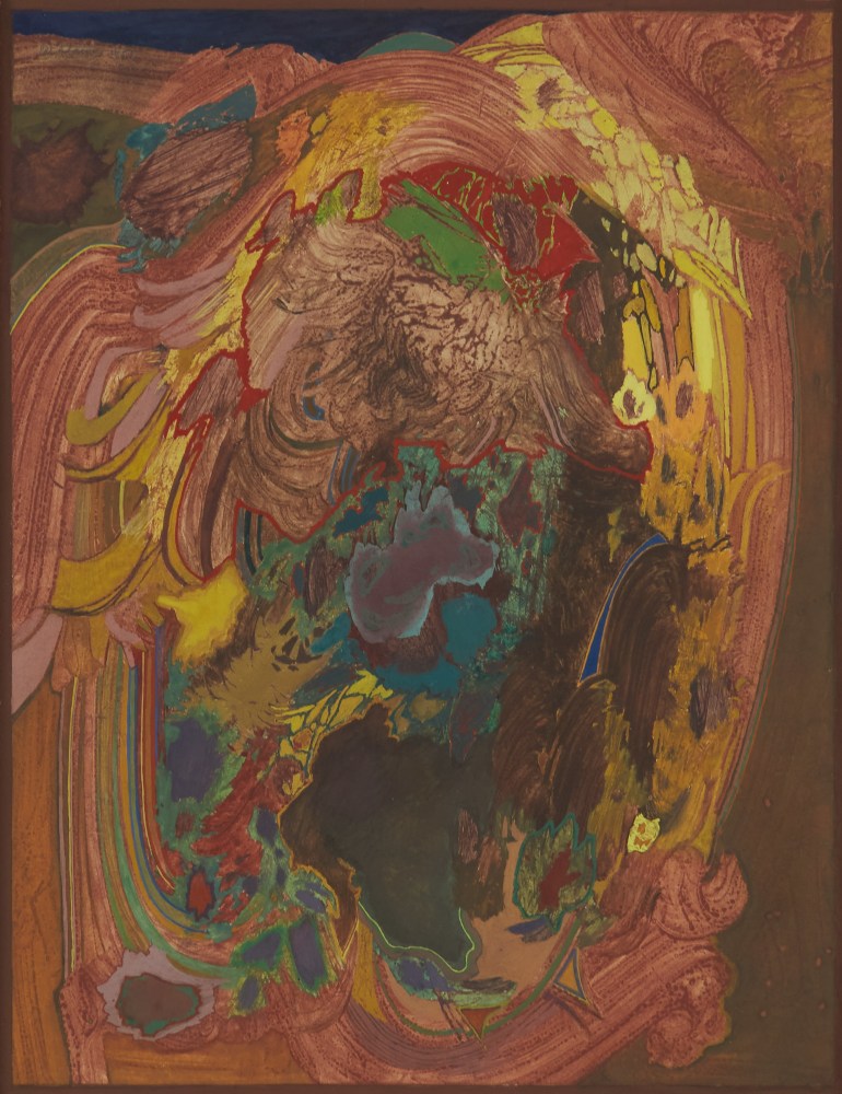 Portrait, 1959, gouache on paper, 12 x 9 1/4 inches