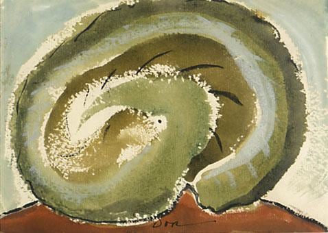 Willow Tree, 1938, watercolor on paper, 4 7/8 x 6 7/8 inches