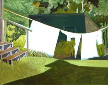 White Laundry, 2004, oil on Masonite, 16 x 20 inches