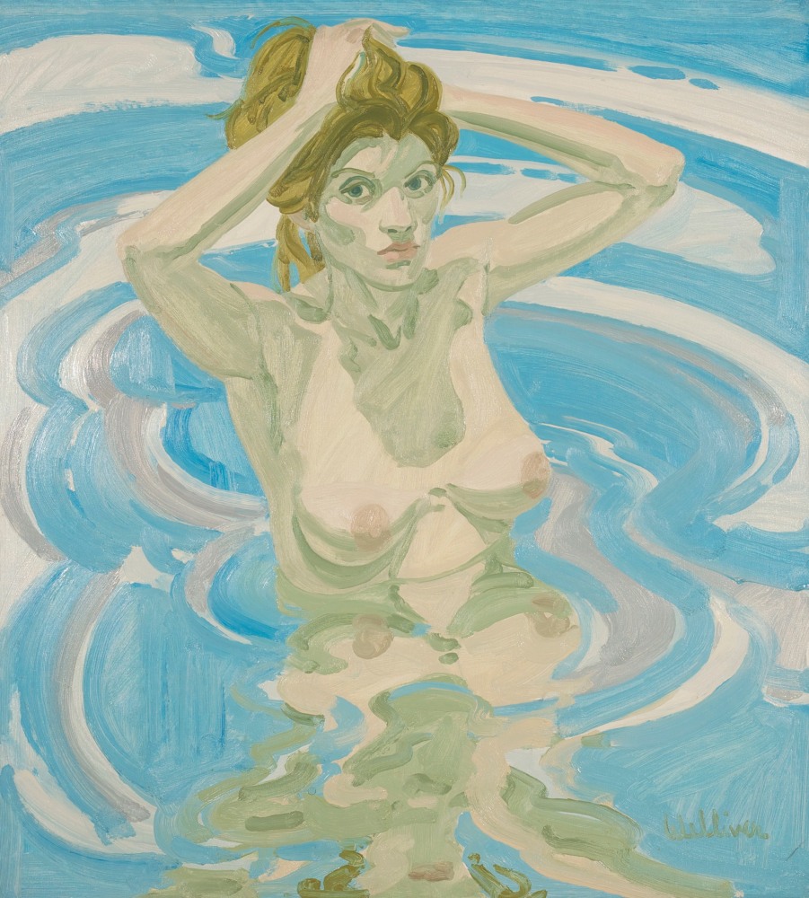 Olivia with Raised Arms, 1967, oil on canvas, 42 x 38 inches