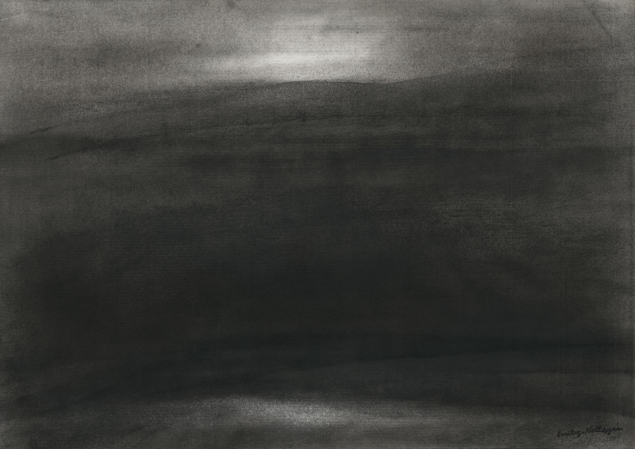 Emily Nelligan,&amp;nbsp;1 OCT 08,&amp;nbsp;2008, charcoal on paper, 7 1/4 x 10 1/2 inches