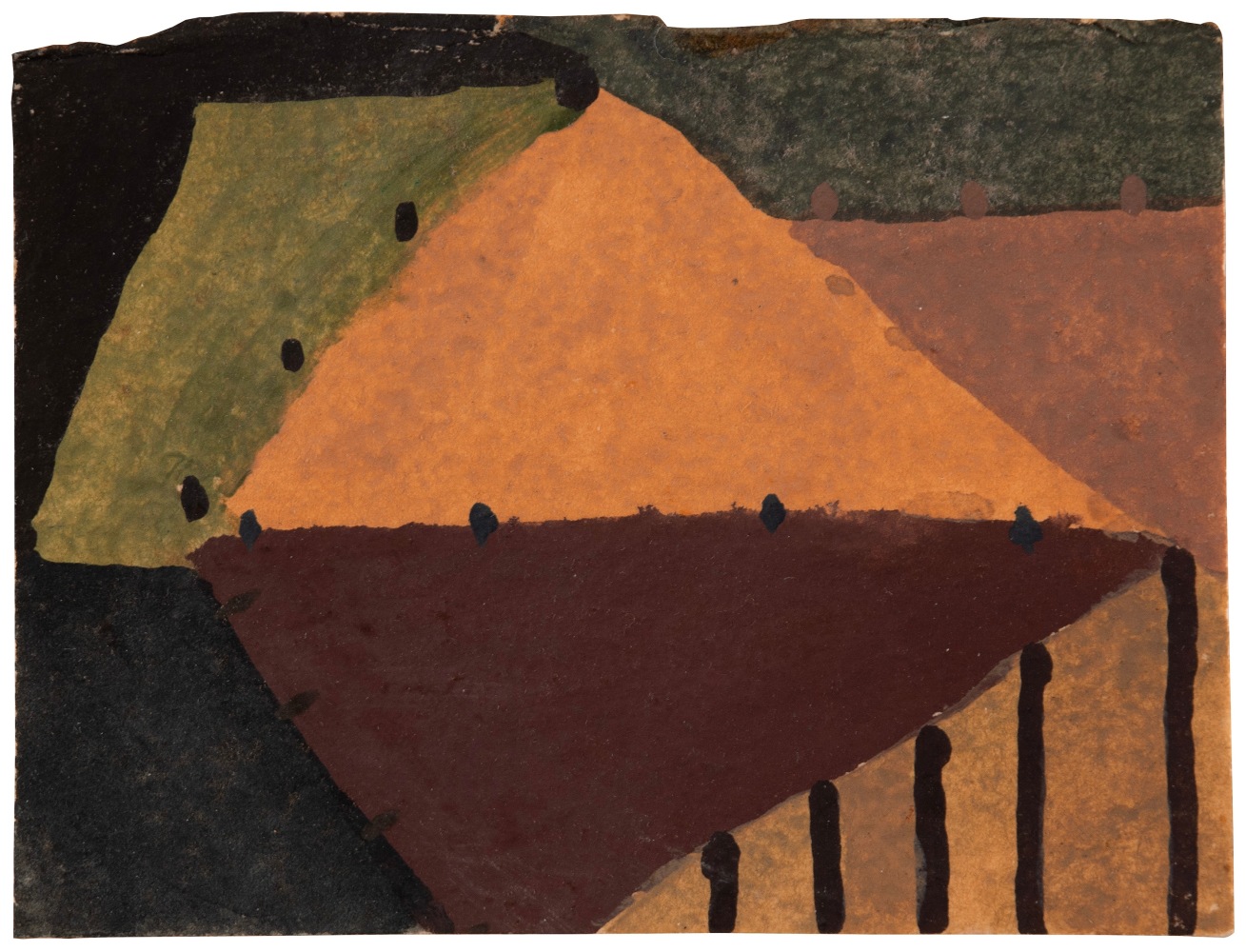 Untitled, c. 1942, gouache on card, 3 x 4 inches.&amp;nbsp;Terry Dintenfass, Inc., New York.