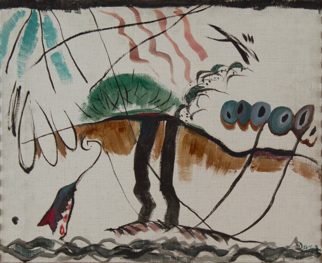 Colored Drawing, Canvas, 1929, oil on canvas, 18 x 22 inches.&amp;nbsp;The Vilcek Foundation.