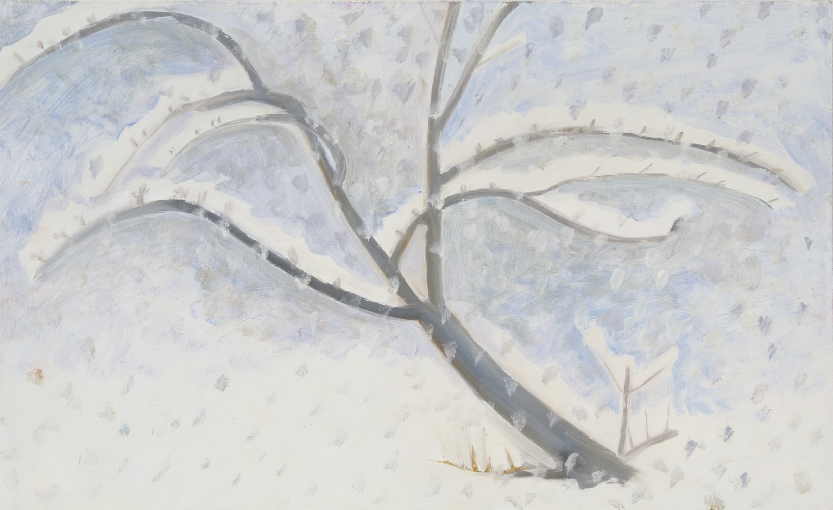 Blizzard Cushing, 2021, oil on Masonite, 9 7/8 x 16 1/8 inches
