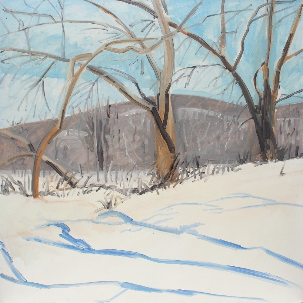 View Across Delaware, 1995, oil on Masonite, 20 x 20 inches