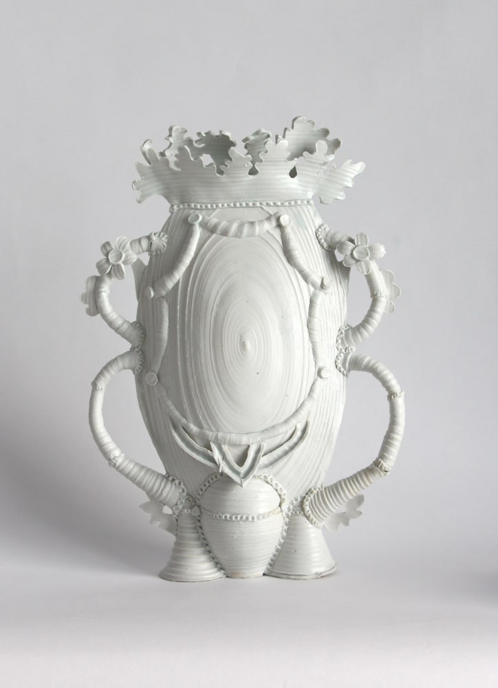 Picture of a white porcelain vase-like sculpture