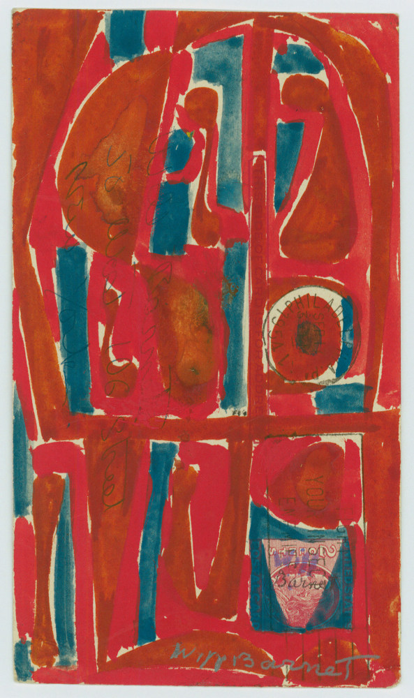 Untitled, c. 1954-1959, mixed media on paper, 5 1/2 x 3 1/4 inches