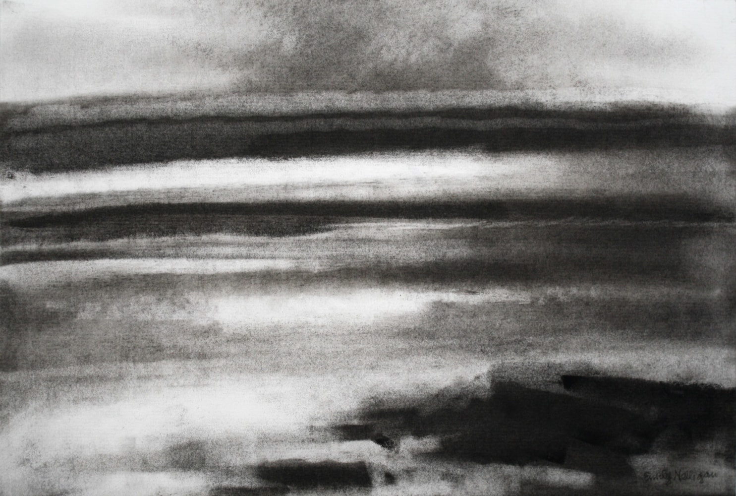 Emily Nelligan,&amp;nbsp;27 Sept 05, 2005, charcoal on paper, 7 1/4 x 10 1/2 inches