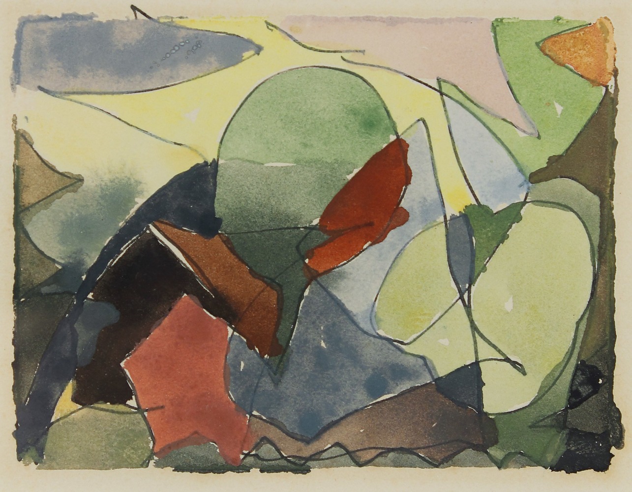 Untitled [6-11-42], 1942, watercolor and ink on paper, 3 x 4 inches.&amp;nbsp;Terry Dintenfass, Inc., New York.