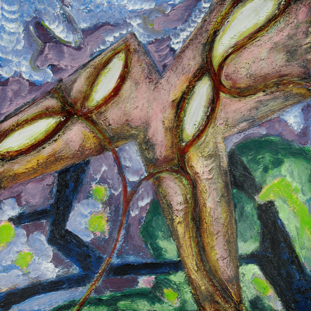 Violet Fall, 2008, oil on panel, 18 x 18 inches