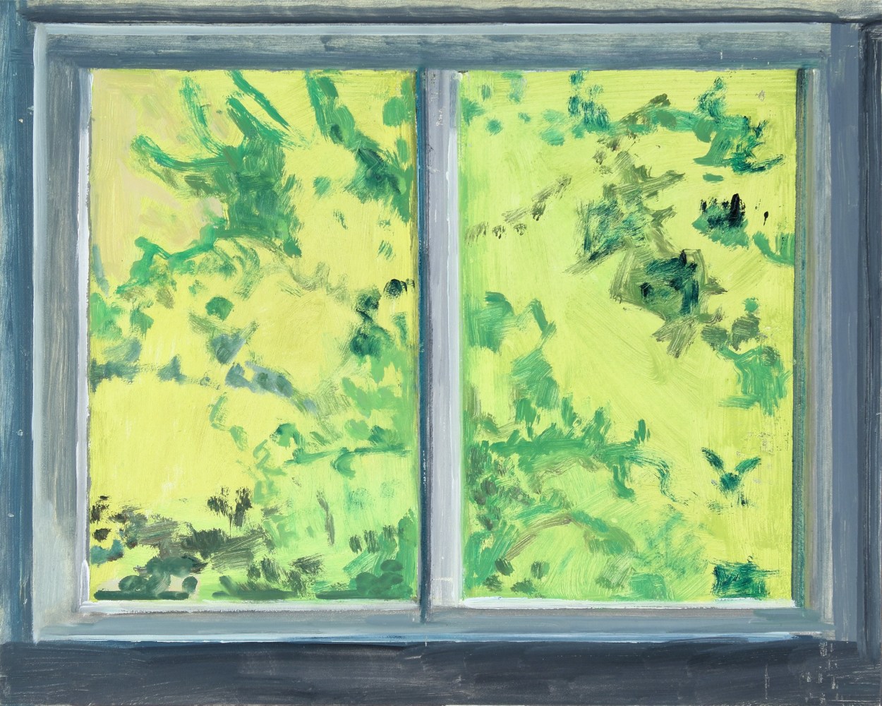 Barn Window Closed, 2019, oil on Masonite, 8 x 10 inches